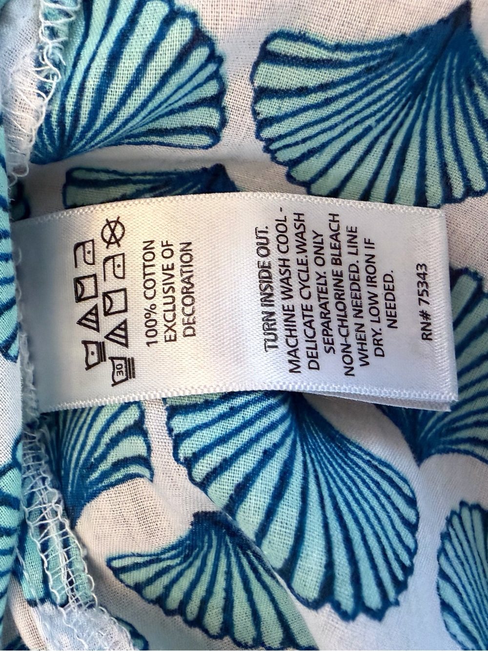 Sigrid Olsen Summer Tank Top Aqua Shells 100% Cotton  Large Beach Vacation 

Pit - Picture 7 of 7